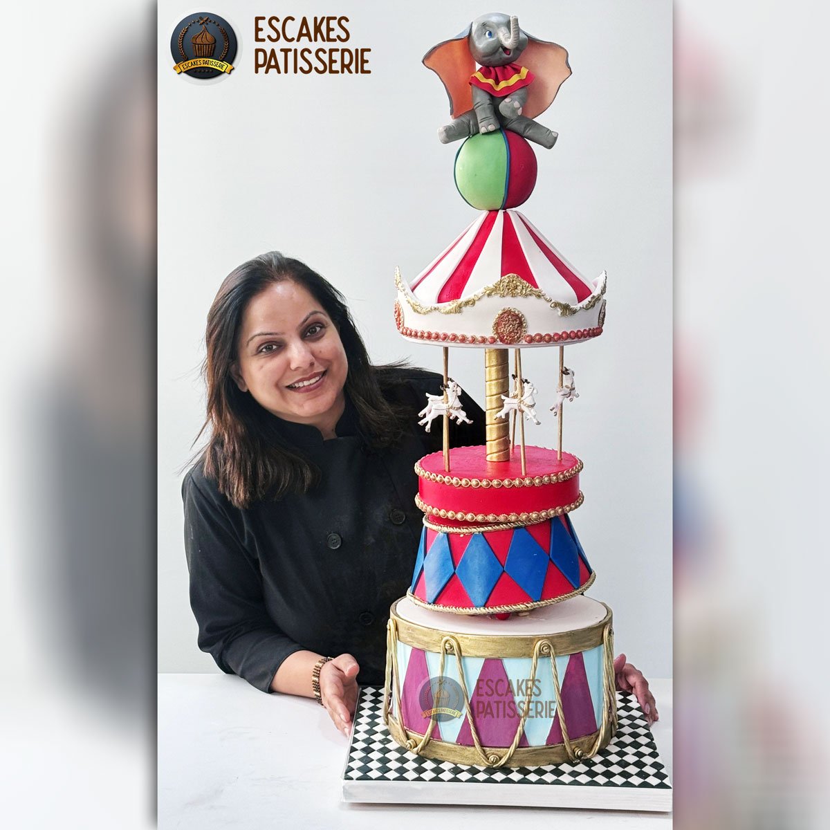 Circus-Themed-Topsy-Turvy-Cake-by-ESCake-Patisserie